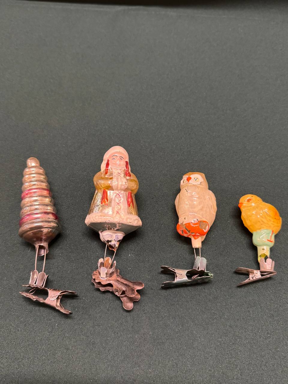 Елочные игрушки на прищепке, винтаж СССР