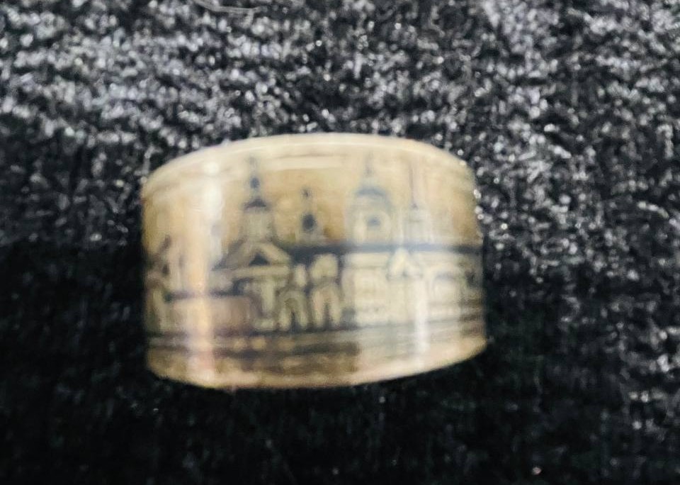 Кольцо серебро, золочение, чернение, 20р-р