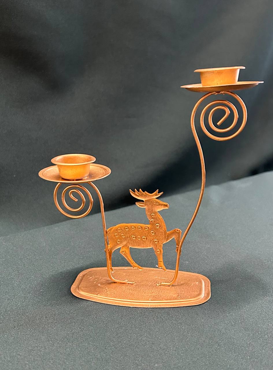 Подсвечник "Олень" на 2 свечи, СССР 70-е гг