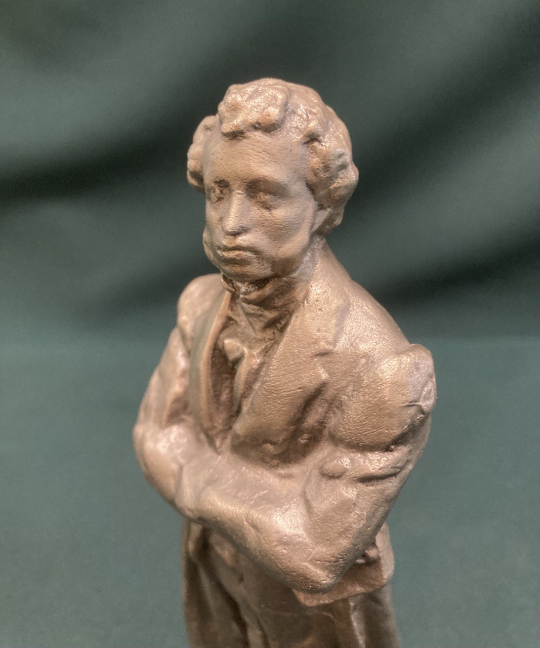 Статуэтка  " А.С. Пушкин". Силумин, СССР.