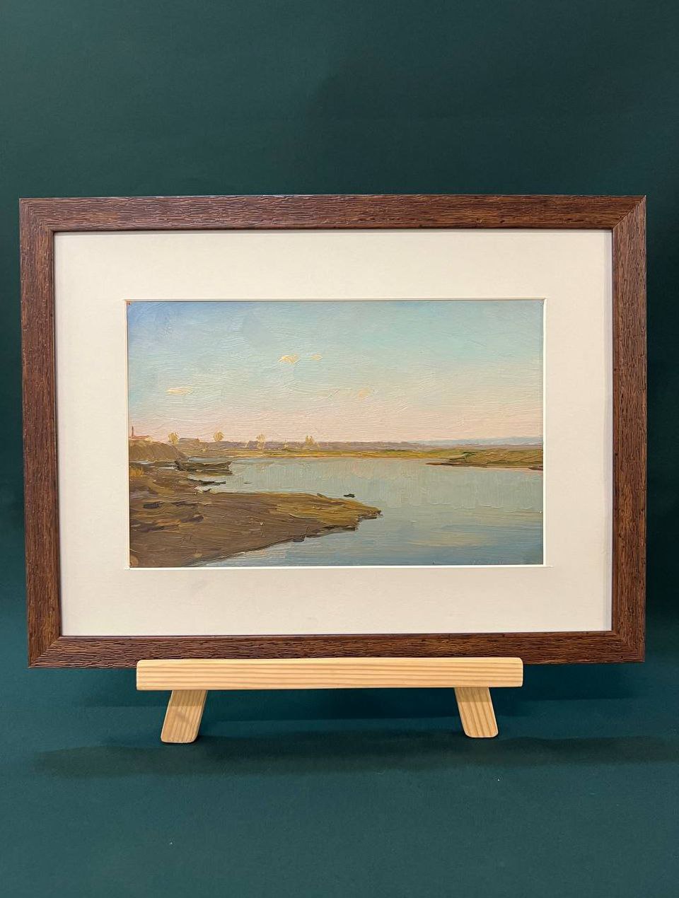 Этюд «Залив» 1955г. Архипов А.П. Картон, масло. 19Х29,5см. В рамке 33х43см.