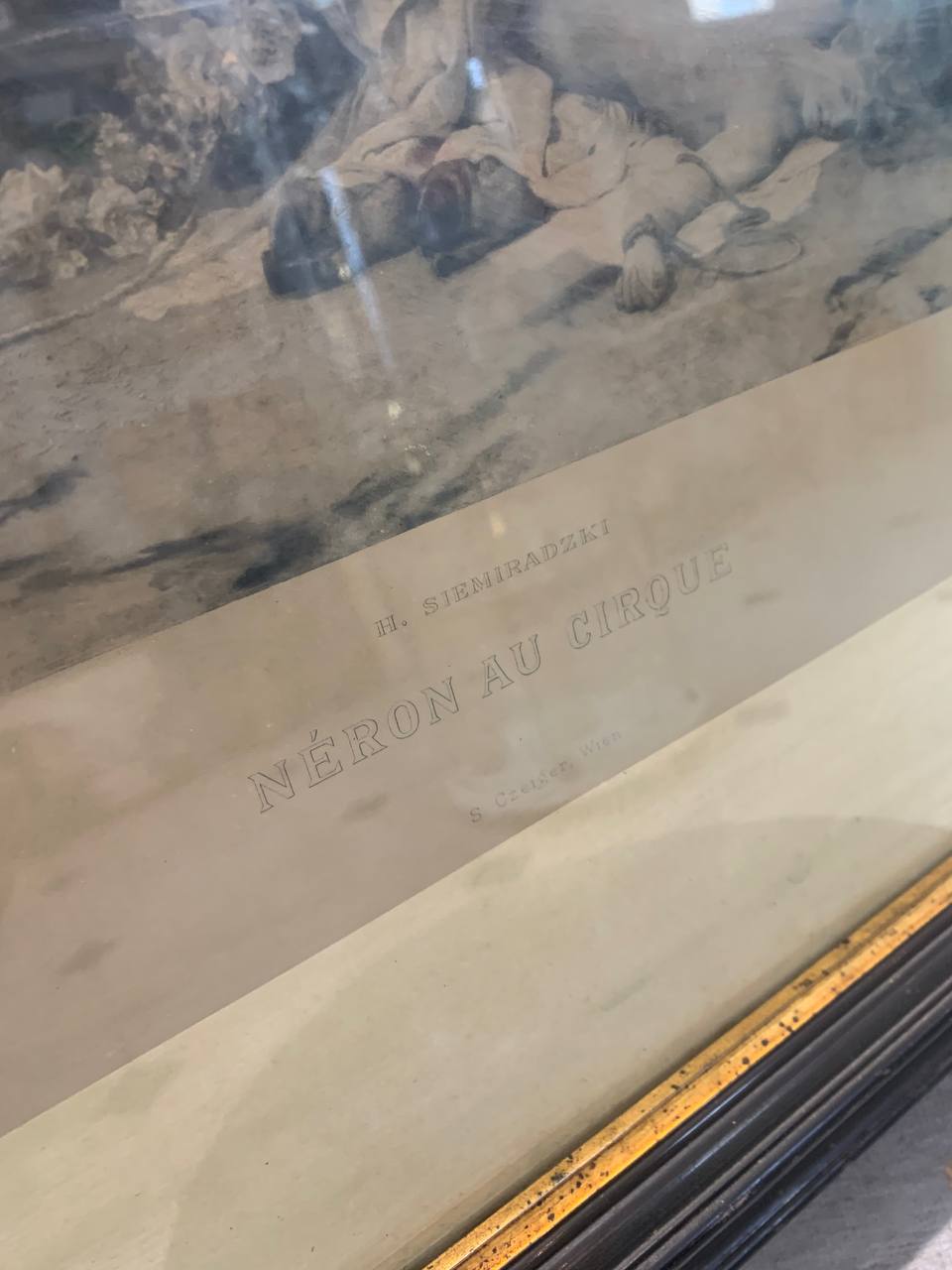 Литография "Neron au cirque" 100 х 62 см