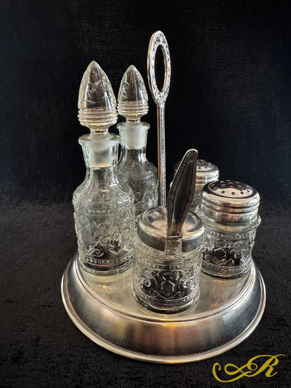 Набор для специй СССР оригинальный. Материал: стекло, металл.