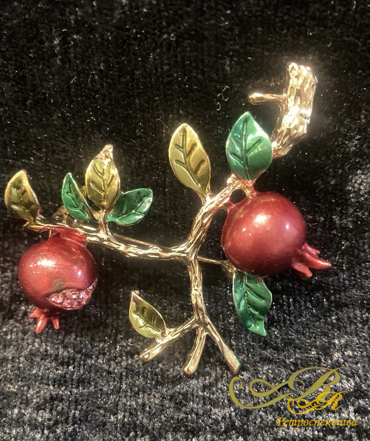 Брошка " Ветка граната"