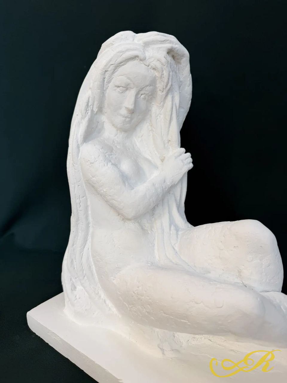  Баки Урманче " Водяная" Гипс крашенный . 70-80 е гг. В- 360. Ш-220. Дл-370 мм