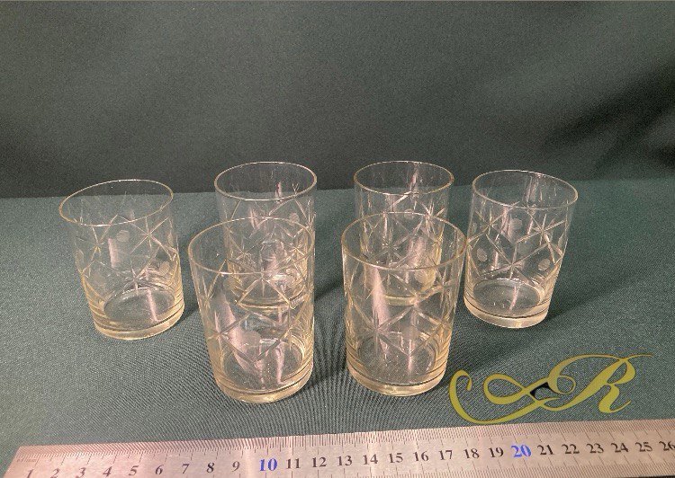 Стопки стекло Мальцов. Ранние советы. СССР. 6 шт.