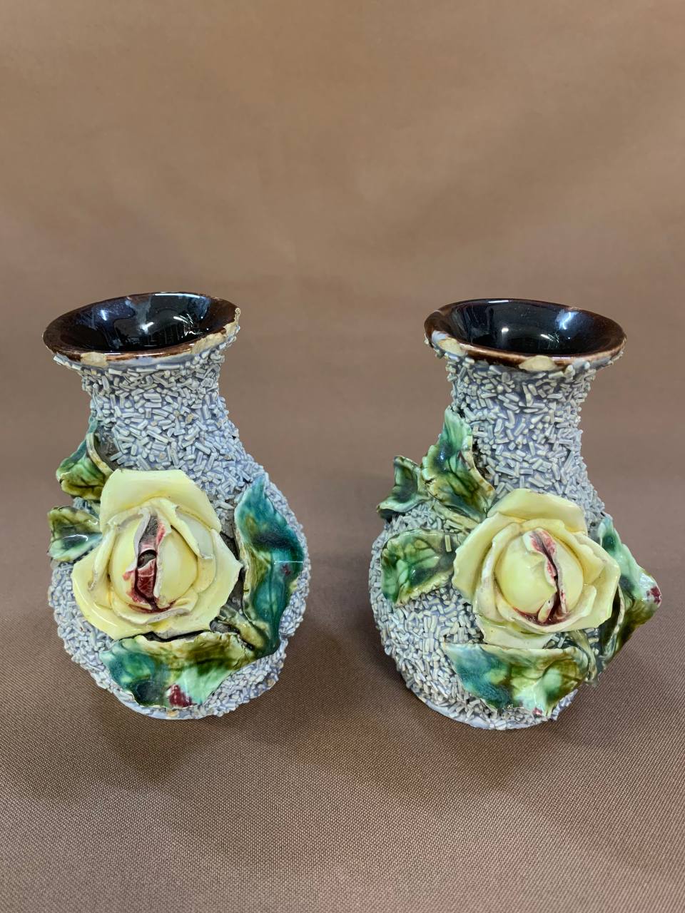 Старинные Русские вазы, 19 век, высота 11.5 см.