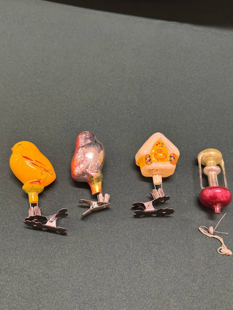 Елочные игрушки на прищепке, винтаж СССР