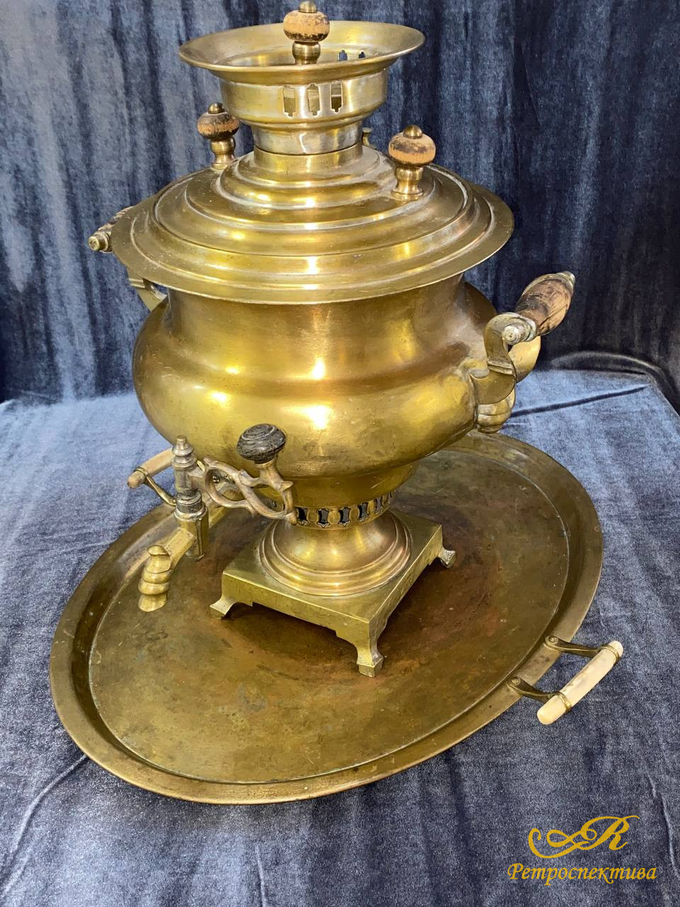 Самовар Б. Ваныкино и поднос из меди