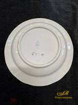 Суповая тарелка, фаянс СССР, Дулево, диаметр 23,5 см. за комплект 3 штуки