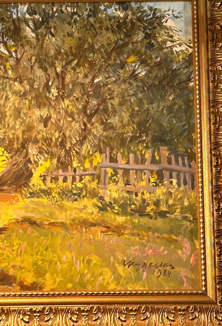 Картина "Деревня Ташевка" 1984 год