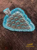 Стеклянная розетка.Голубое стекло. Винтаж. СССР.