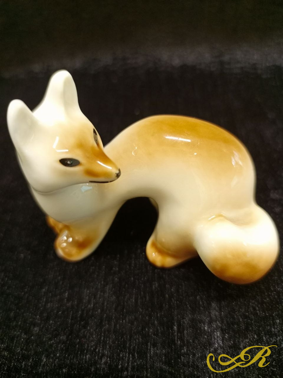  Статуэтка " Куница", фарфор, аэрография, роспись, Ленинградский фарфоровый завод СССР, 1950-1970 гг.