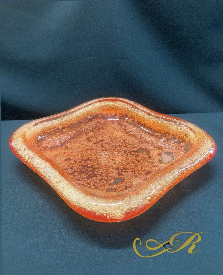 Ваза оранжевая пластиковая. СССР 50 - е г.