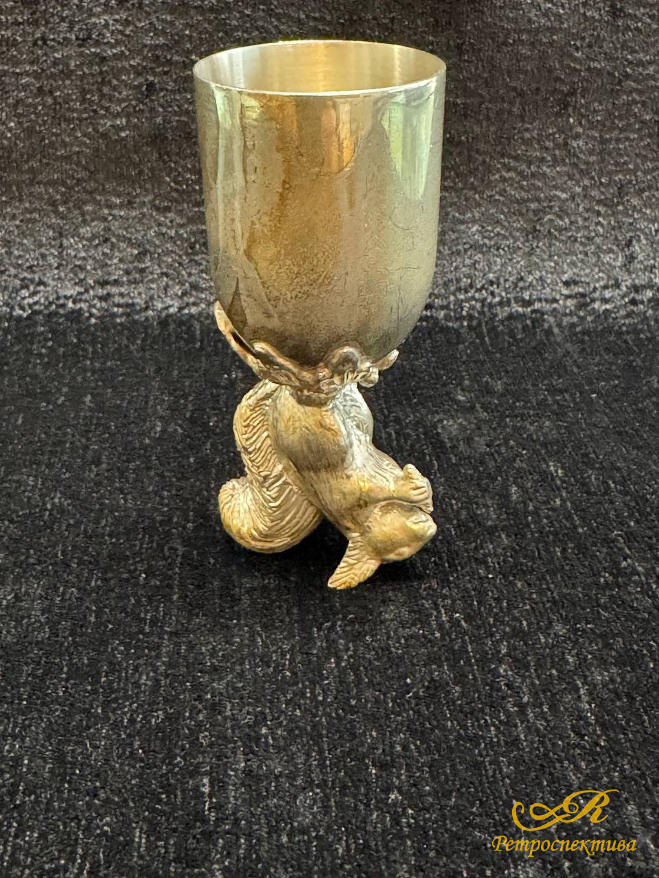  Серебрянная рюмка, белочка серебро 925 пр,