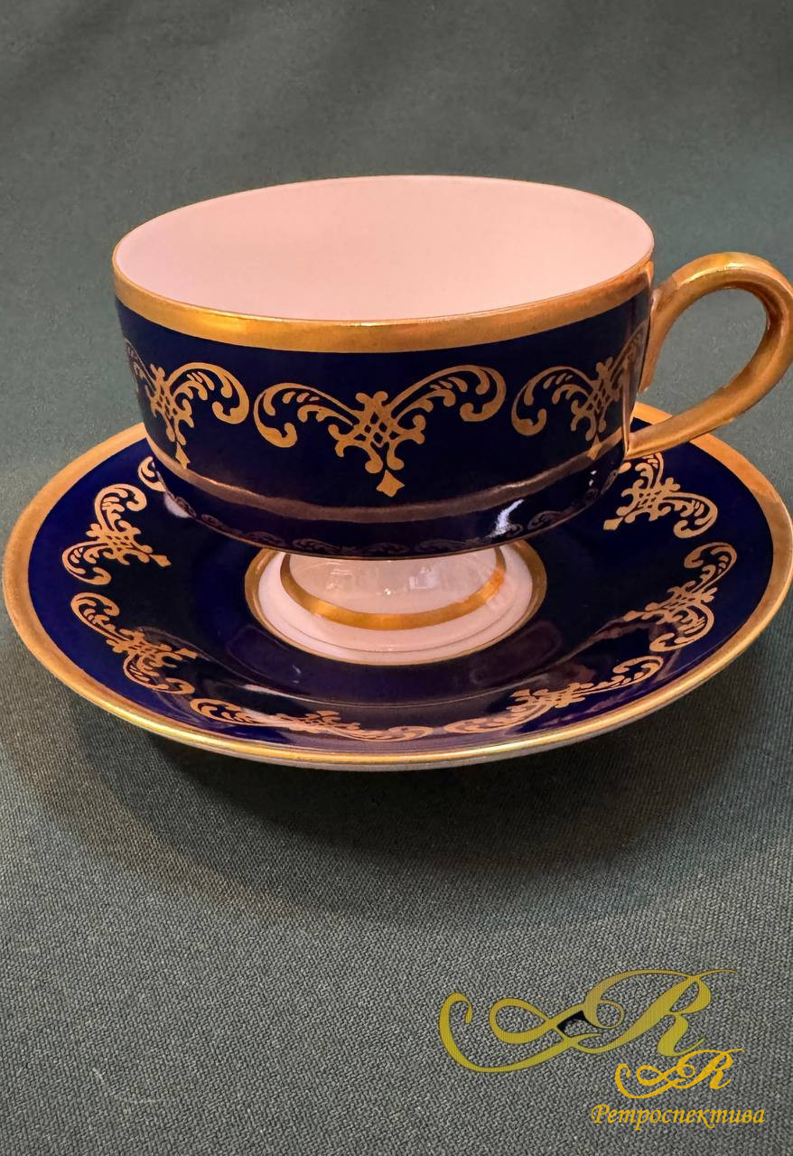 Фарфоровая чайная пара. производство ГДР, клеймо Wallendorfer, 1970 г.