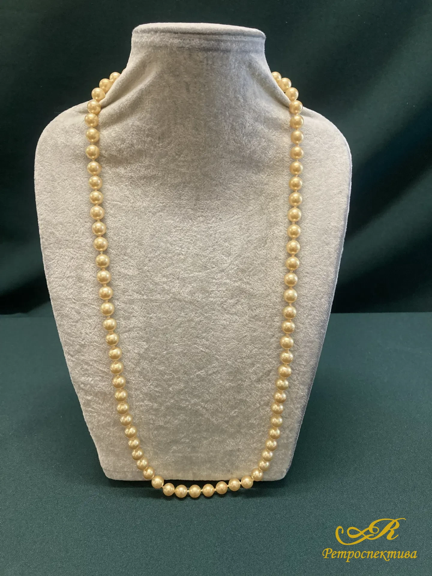 Бусы из искусственного , золотого жемчуга. Majorca Испания.