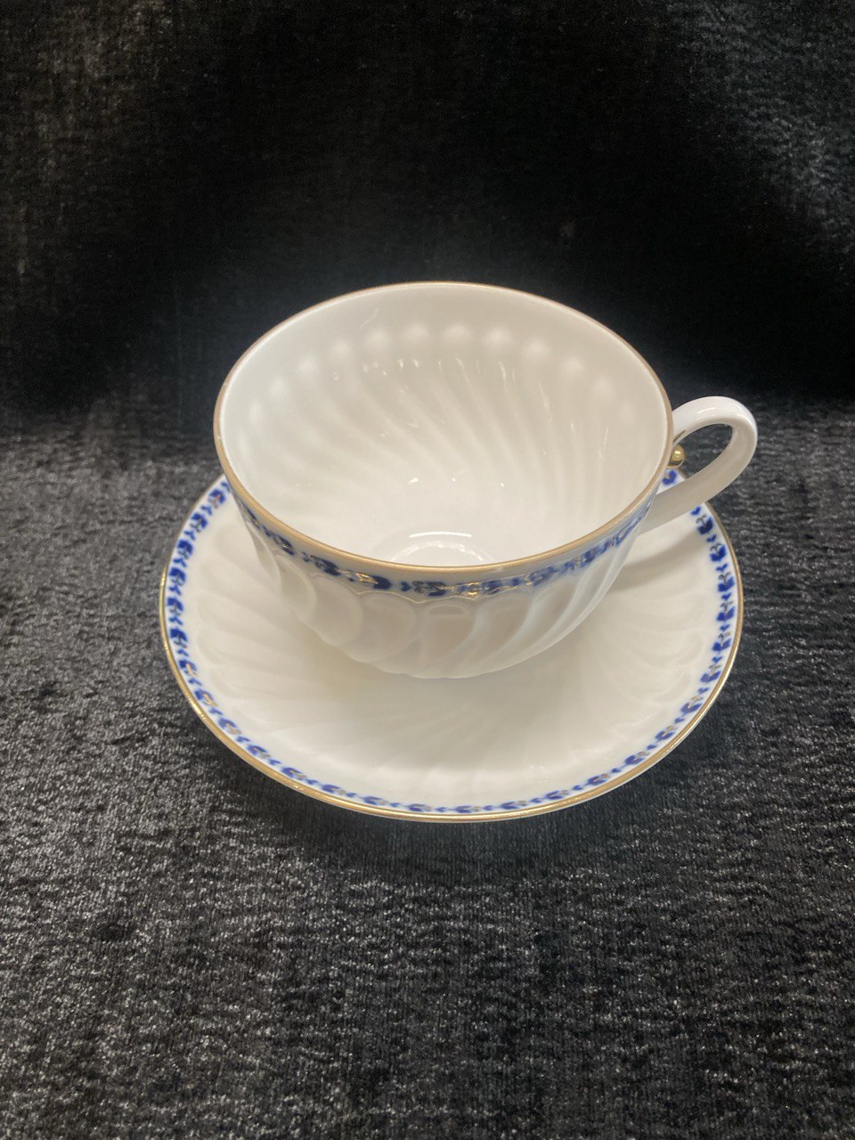 Чайная пара " Ажурный фриз" форма "витая". ЛФЗ СССР.