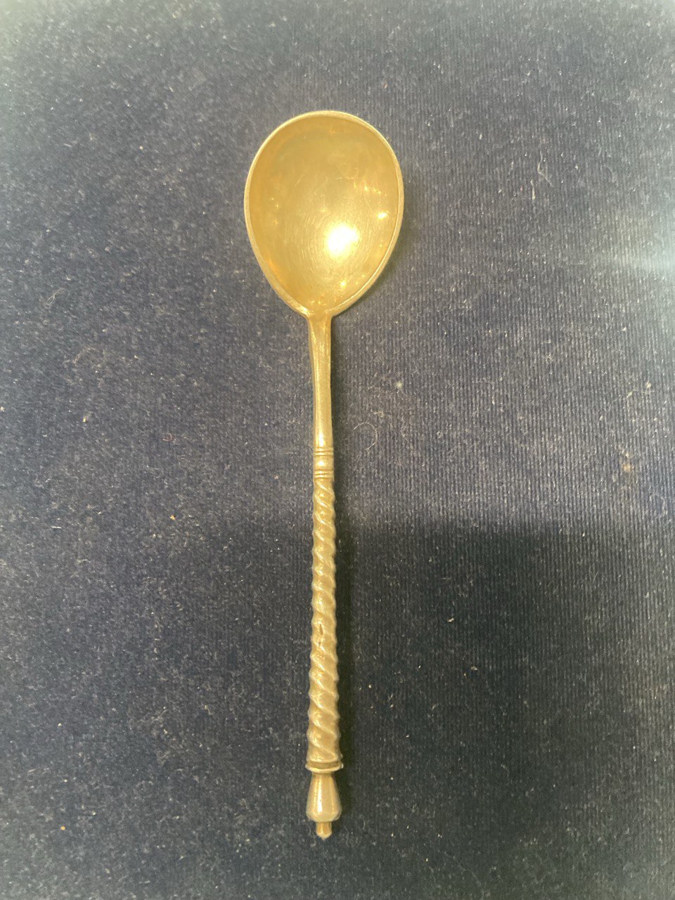 Ложка серебро с остатком позолоты  84 пр. 25 гр. 12,7 см. Москва