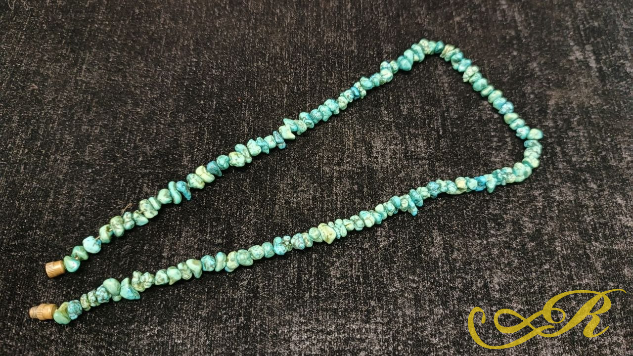 Винтажные бусы бирюза. 43 см. (21,8 гр) 