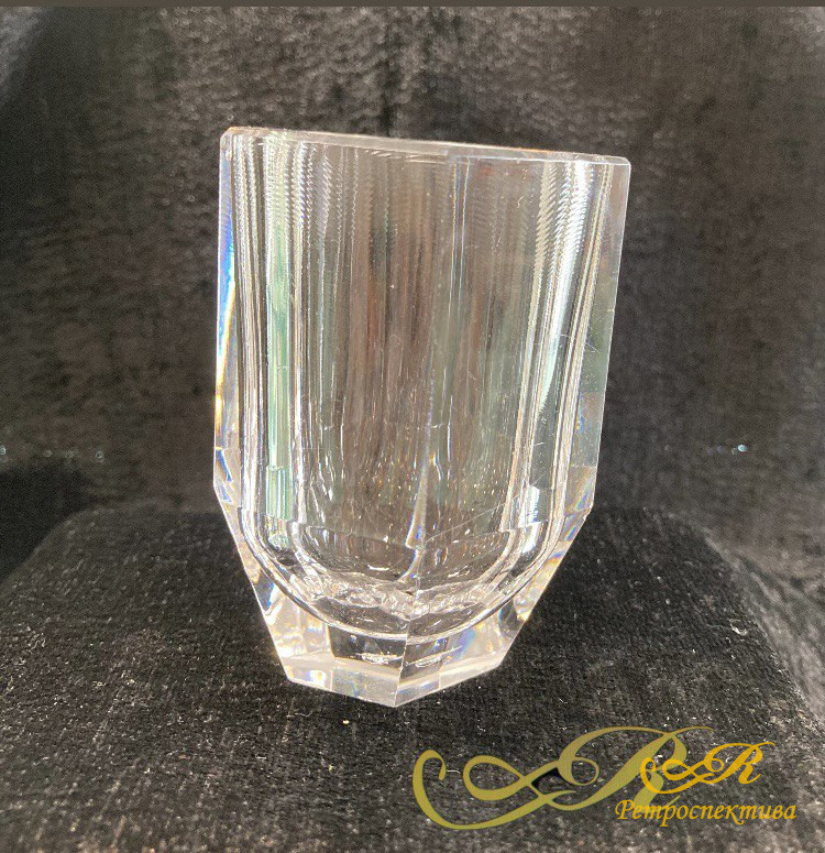 74.Стопка  Императорский стекольный завод.  XIX в. Фасцентная огранка.  Стекло.