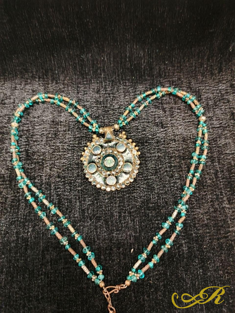  Кулон мандала. Стиль БОХО.Бронза. Натуральные камни.Этника винтаж.Сакральный символ гармонии и баланса