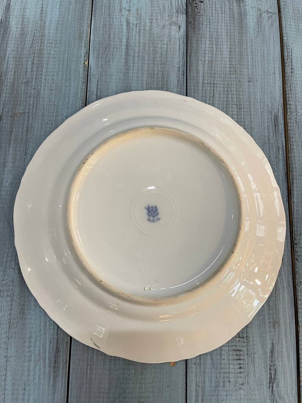 Фарфоровая тарелка «Серебро становится золотом», Германия, 20 в.