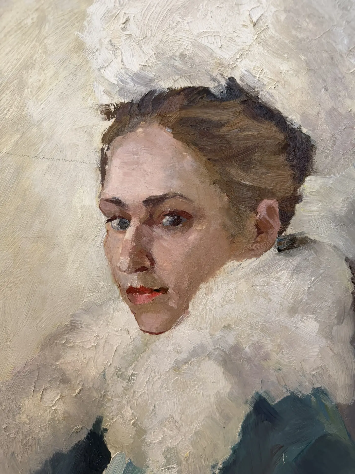 РАСПРОДАЖА ! Портрет девушки "Клара" Прытков А.А. 1972 г. СССР. ДСП , масло. Размер 79 х 49 см.