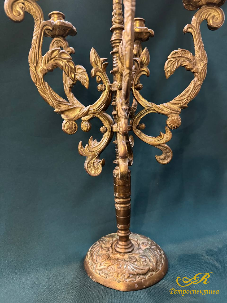  Большой  канделябр, подсвечник из бронзы на 5 свечей.