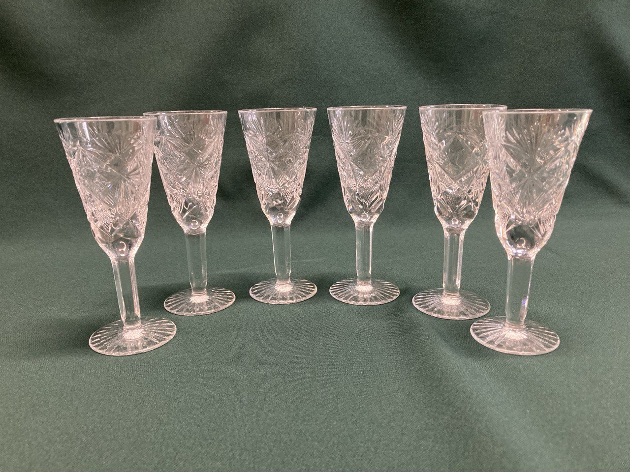 Фужеры 6 шт. хрусталь СССР.