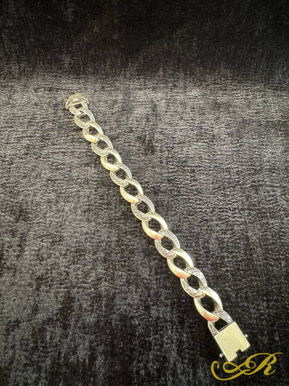  Браслет серебро мужской, 925 пр. Вес 71,1 гр, длина 20 см