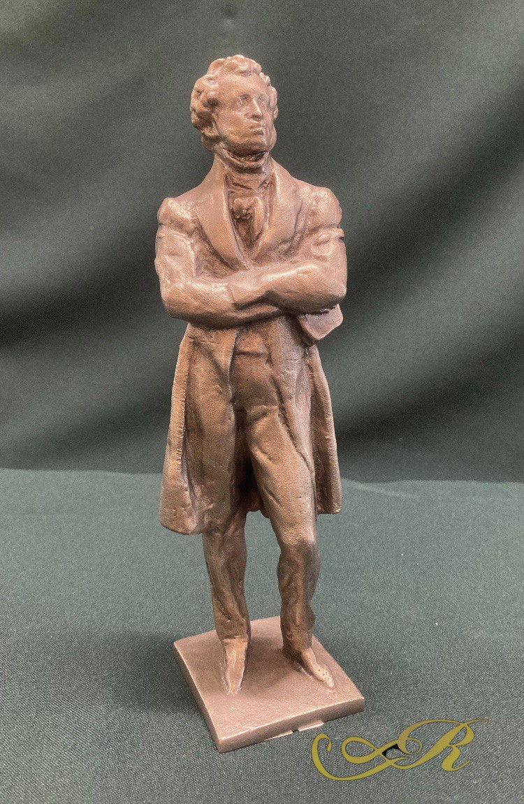 Статуэтка  " А.С. Пушкин". Силумин, СССР.