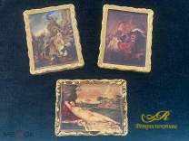 Фарфоровое панно. Репродукции картин из Дрезденской галереи.