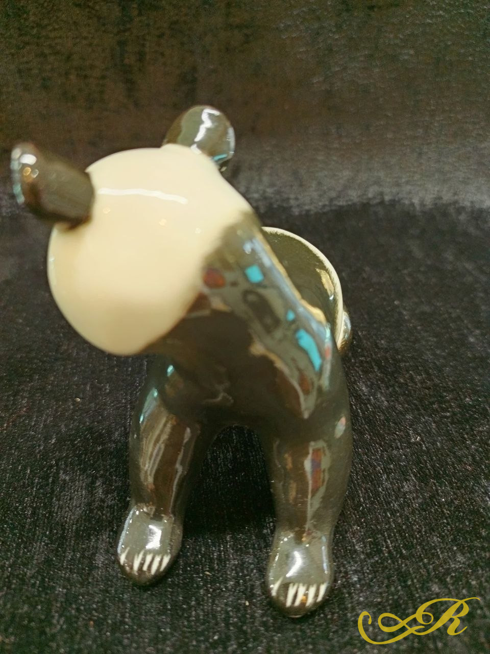 Фарфоровая скульптура " Медвежонок панда" ЛФЗ (Ленинградский фарфоровый завод). 1964г.Подглазурная роспись