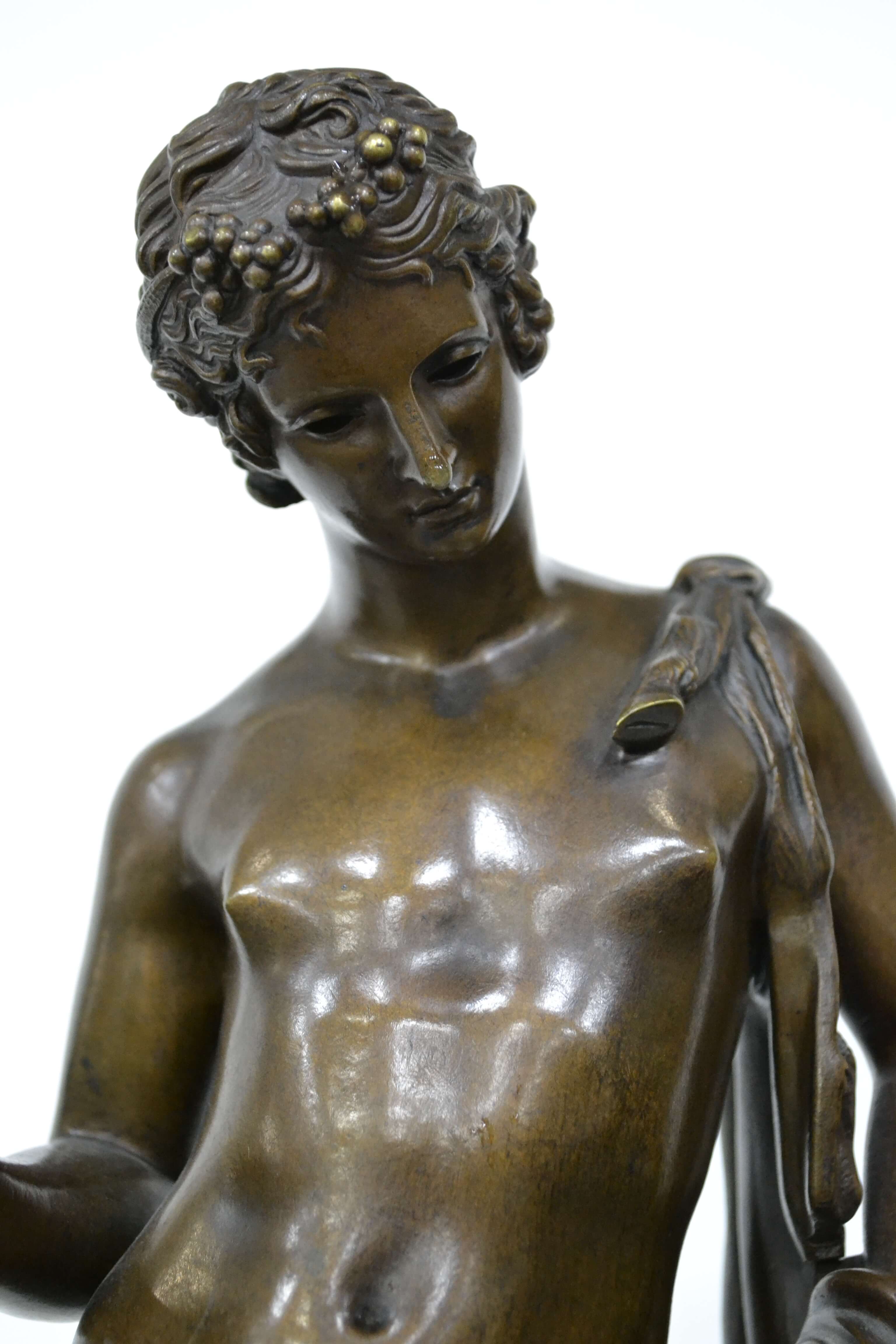 Скульптура "Дионис - младший сын Зевса, бог  виноделия и вдохновения", Бельгия, XIX в.