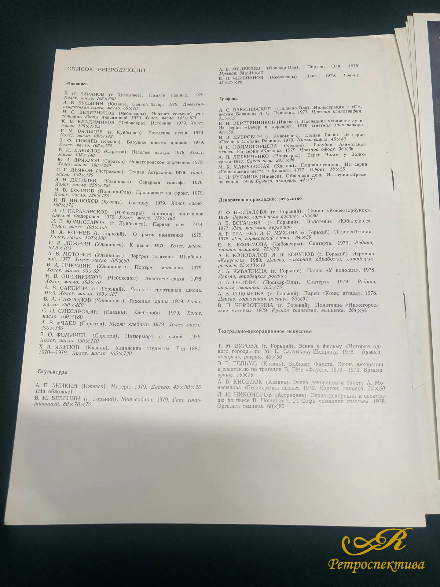  Репродукции картин с выставки " Большая Волга" 48 шт. Москва 1983 г. 