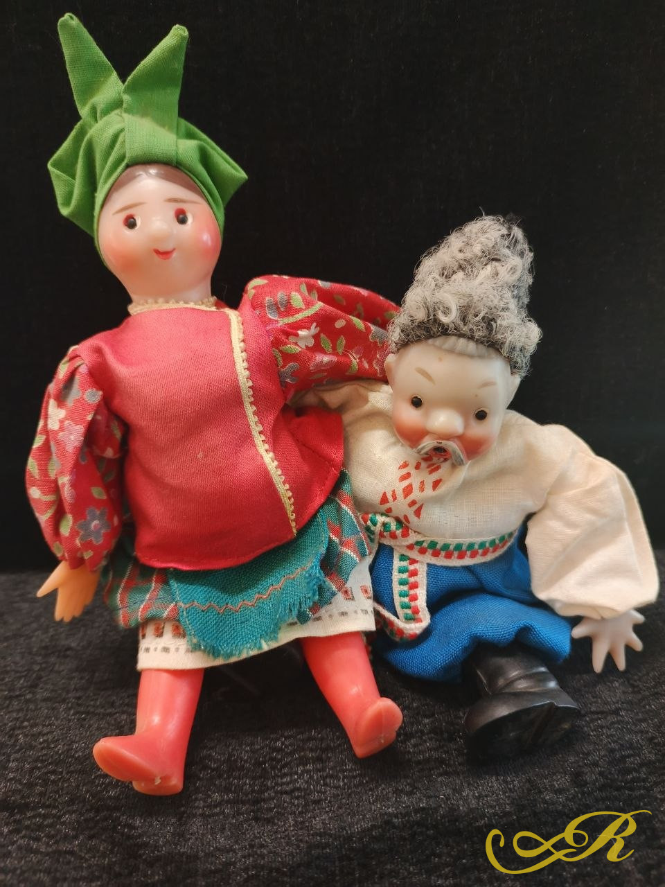  Винтажные советские куклы. Солоха и Чуба из повести Н.В. Гоголя " Ночь на рождество" СССР.Московская фабрика игрушек им. 8 Марта.