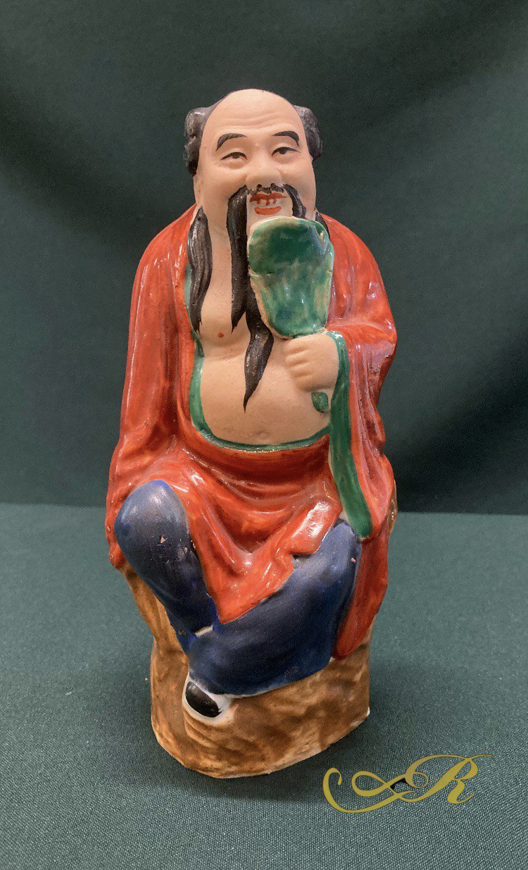 Фарфоровая статуэтка"Бессмертный Чжунли Цюань", покровитель воинов,1960г.