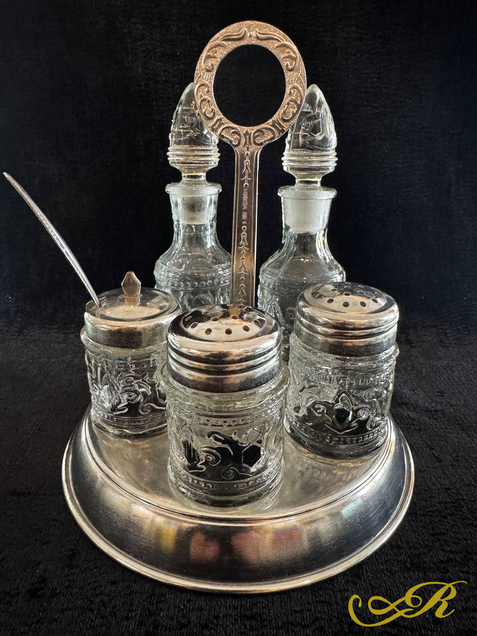 Набор для специй СССР оригинальный. Материал: стекло, металл.