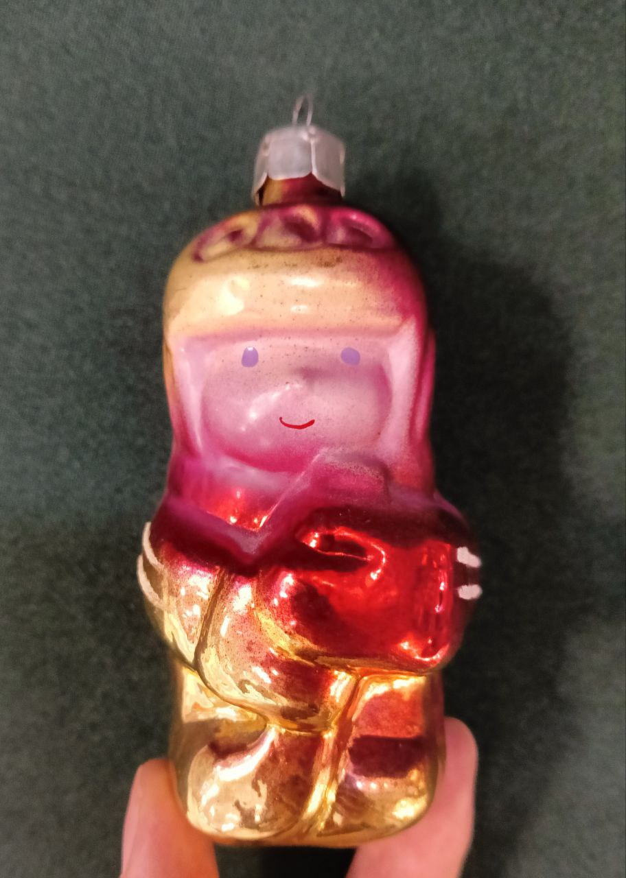 Елочная игрушка «Хоккеист», 9х4,5 см, редкая