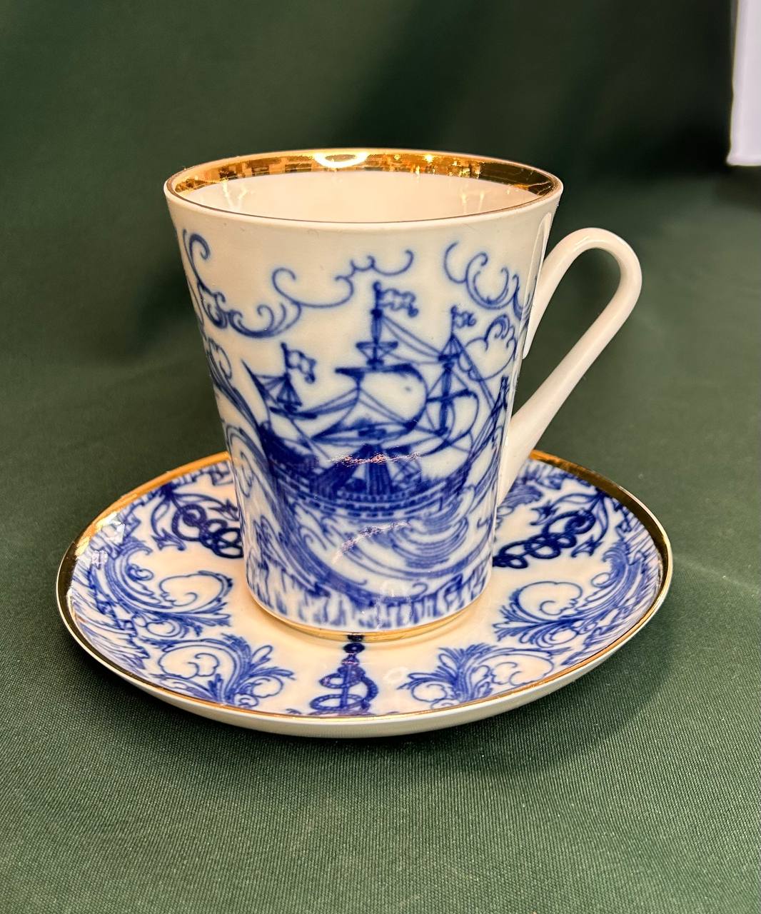 Чайная пара "По морям, по волнам", СССР ЛФЗ