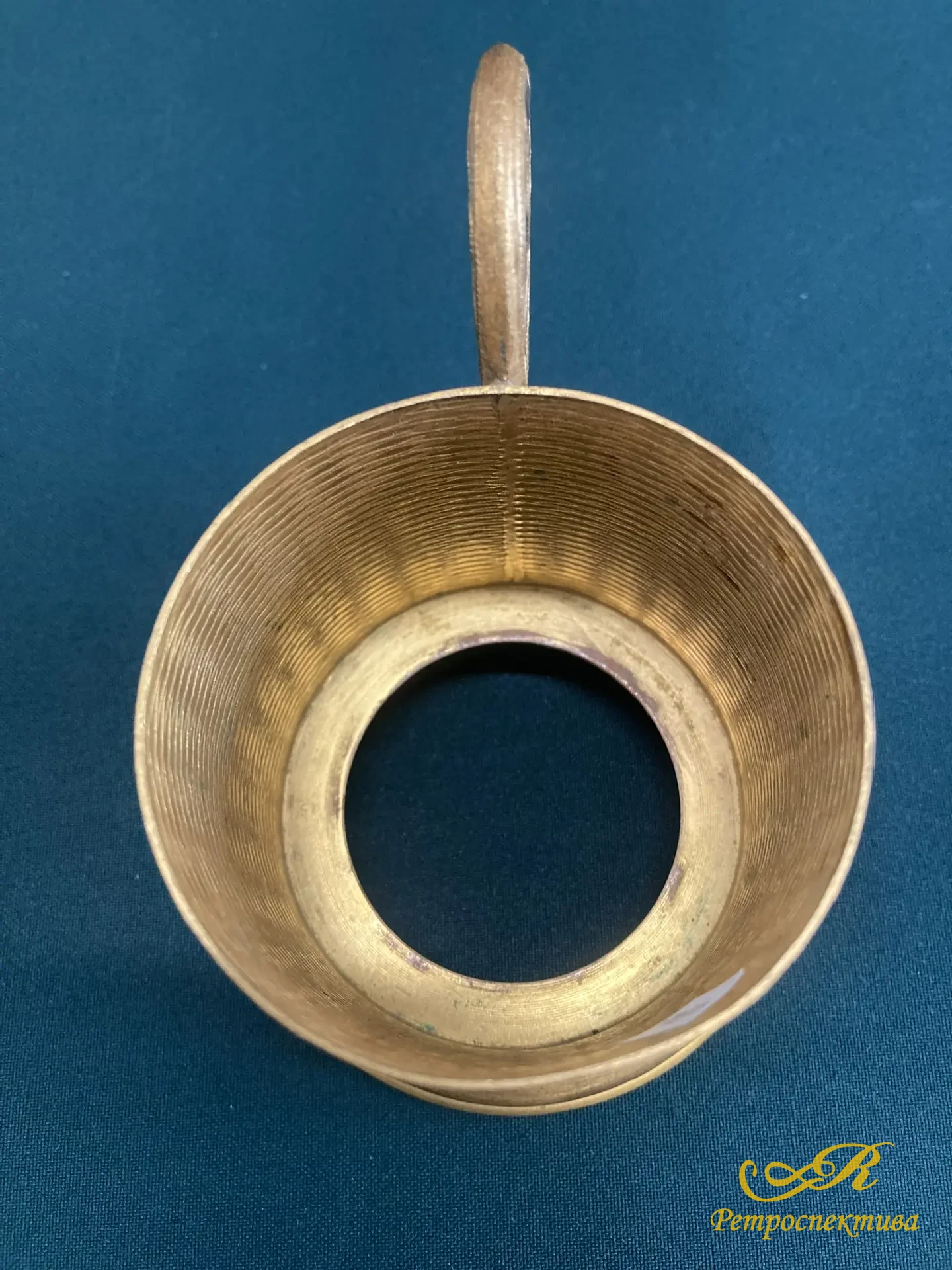 Подстаканник с эмалью. Клеймо ЛФ7 МЕТАЛЛ. СССР.