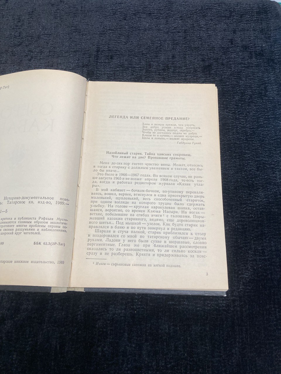 Книга "Озеро Кабан". Р.Мустафин.Казань 1989 г.