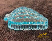 Стеклянная розетка.Голубое стекло. Винтаж. СССР.