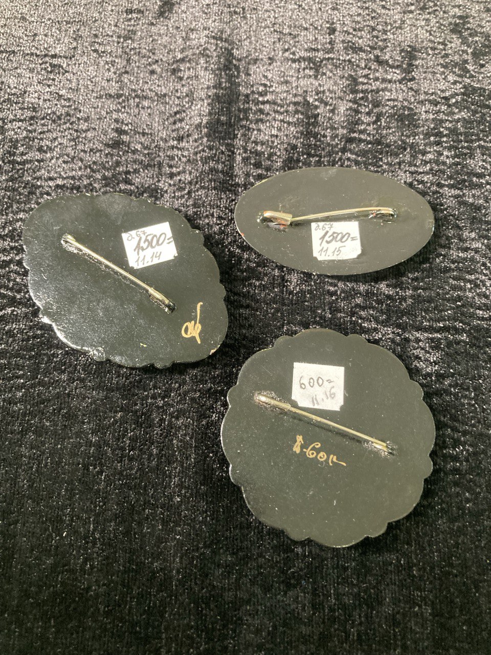 Брошь  хохломская роспись.  3 шт.