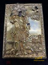 Икона "Никита Воин, бесогон" XVIII век.