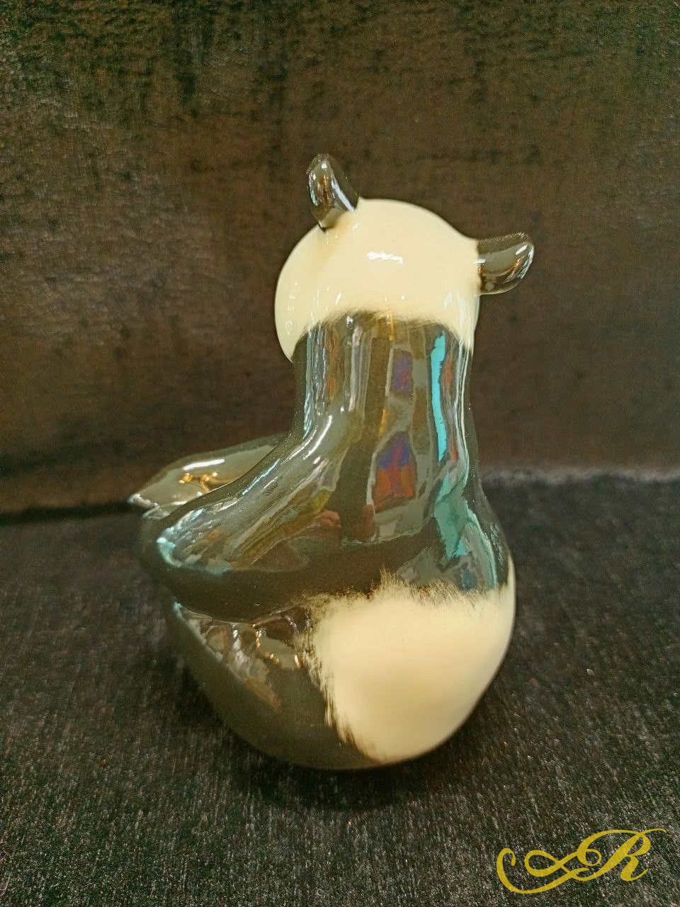 Фарфоровая статуэтка " Медведь бамбуковый" ЛФЗ( Ленинградский фарфоровый завод )1964г.