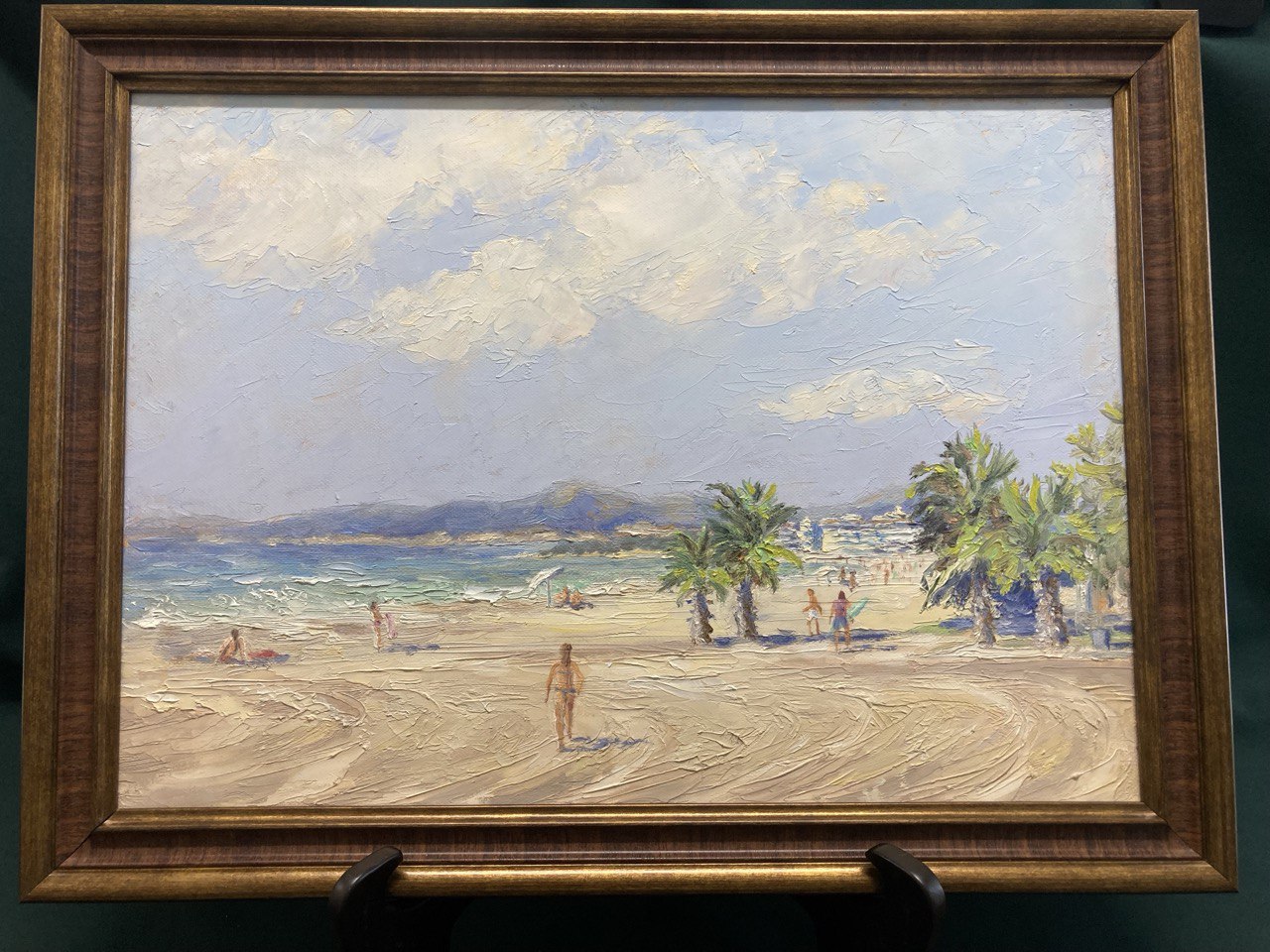 В. Запускалов " Море.Салоу. Испания" Холст.масло.46 х 33 см. 2015 г.