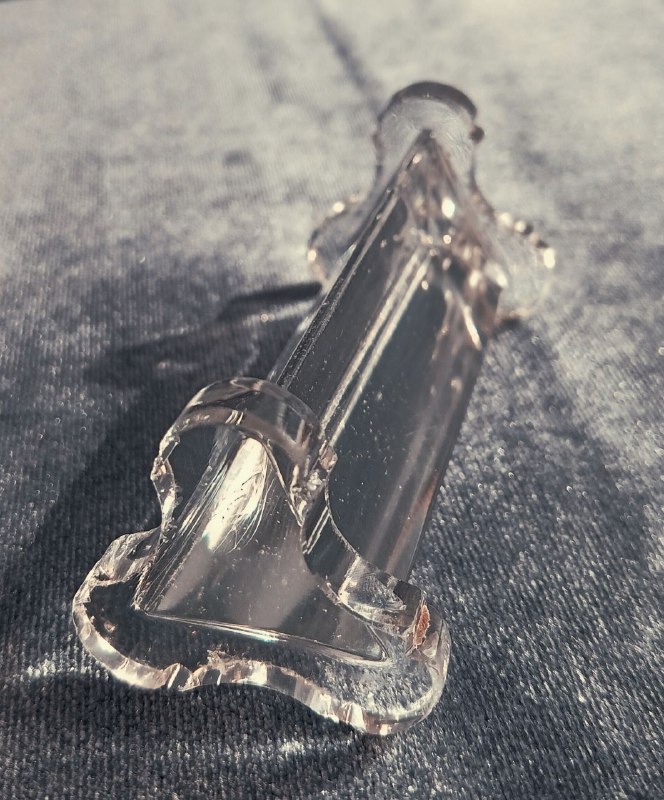 Подставка для столовых приборов, стеклянная (треугольная), Мальцовский завод, 7,5 см