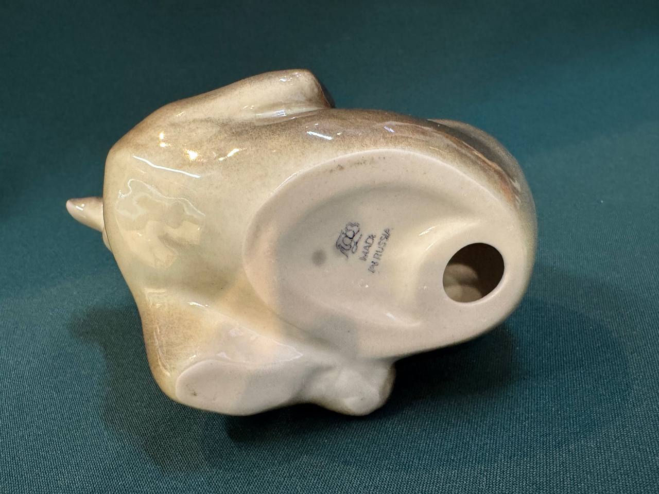 Медведь лежащий Мишка Медвежонок ЛФЗ Фарфоровая статуэтка ФАРФОР СССР ОРИГИНАЛ